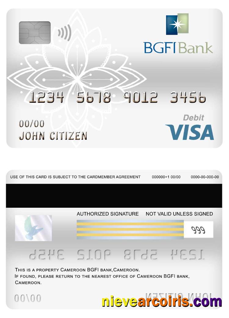 Cameroon BGFI bank visa debit card